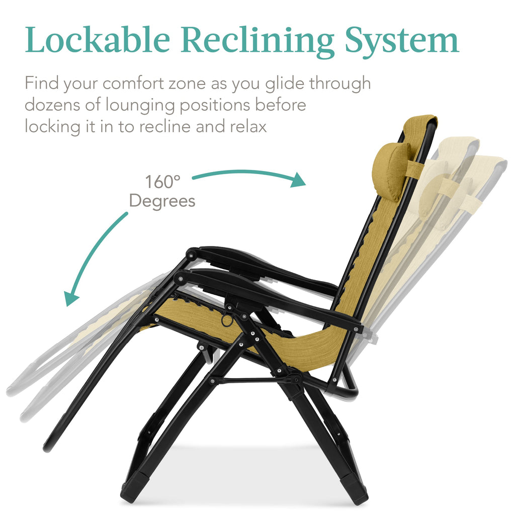 Cushioned Oversized Zero Gravity Recliner with Side Tray
