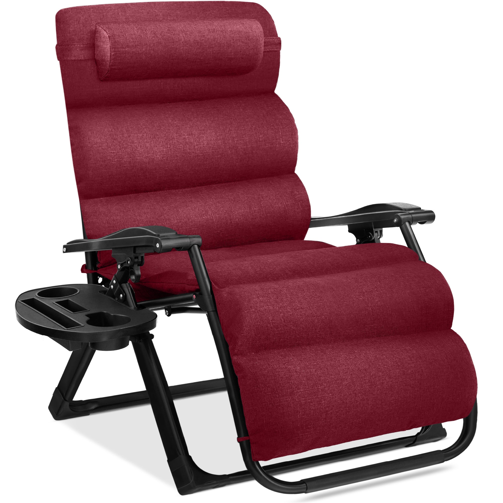 Oversized Zero-Gravity Folding Outdoor Recliner with Removable Cushion – Ultra-Comfort Outdoor Lounger