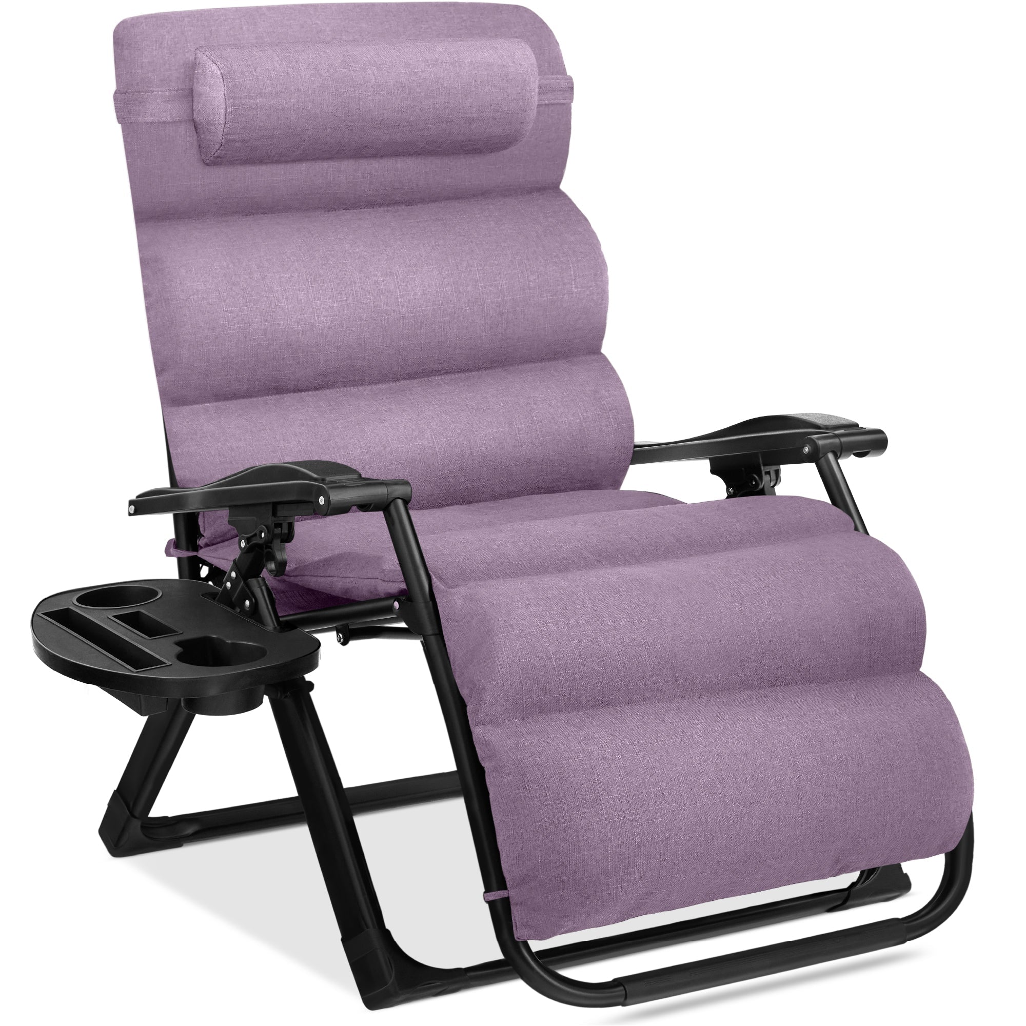 Oversized Zero-Gravity Folding Outdoor Recliner with Removable Cushion – Ultra-Comfort Outdoor Lounger