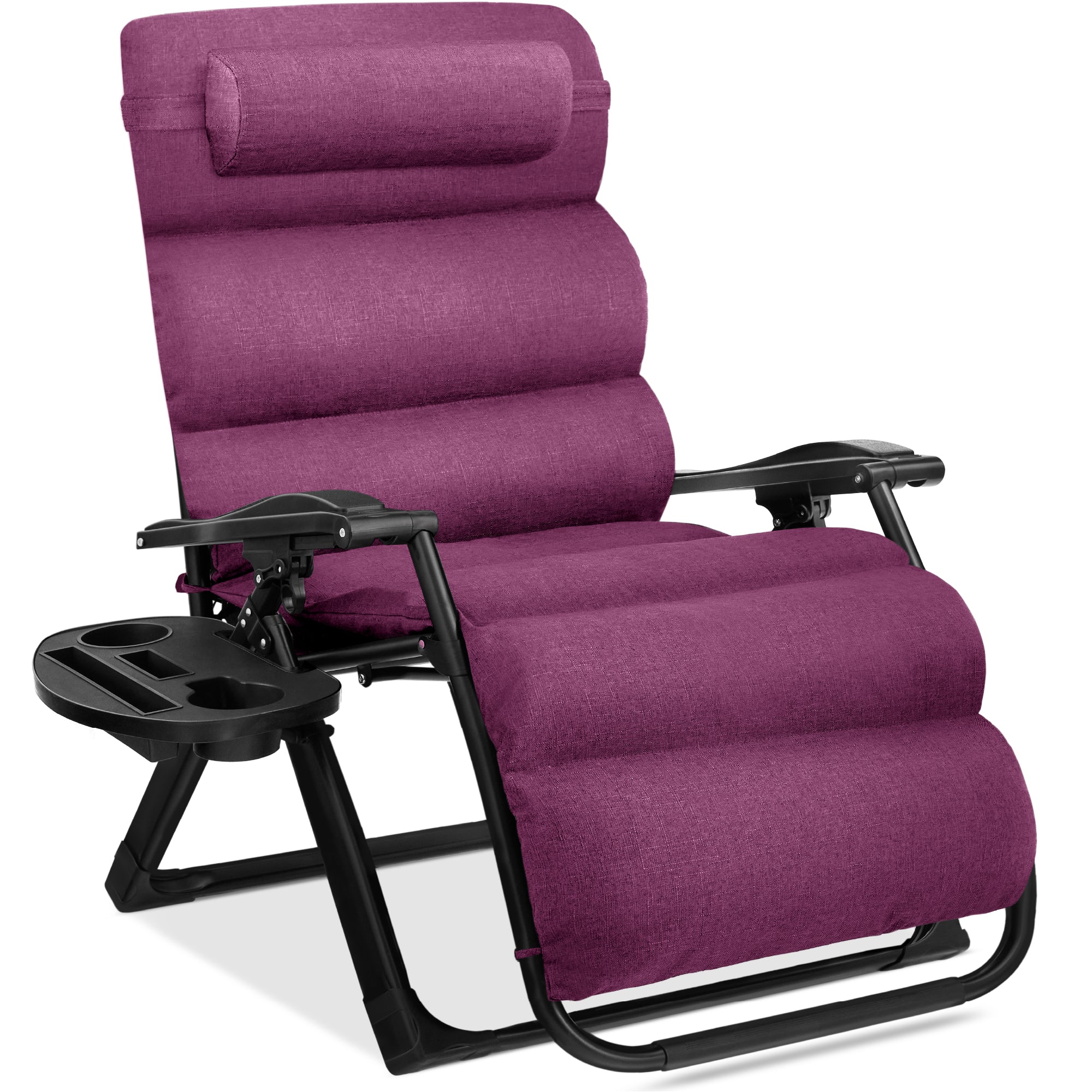 Oversized Zero-Gravity Folding Outdoor Recliner with Removable Cushion – Ultra-Comfort Outdoor Lounger