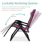 Cushioned Oversized Zero Gravity Recliner with Side Tray