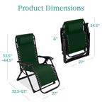 Cushioned Oversized Zero Gravity Recliner with Side Tray