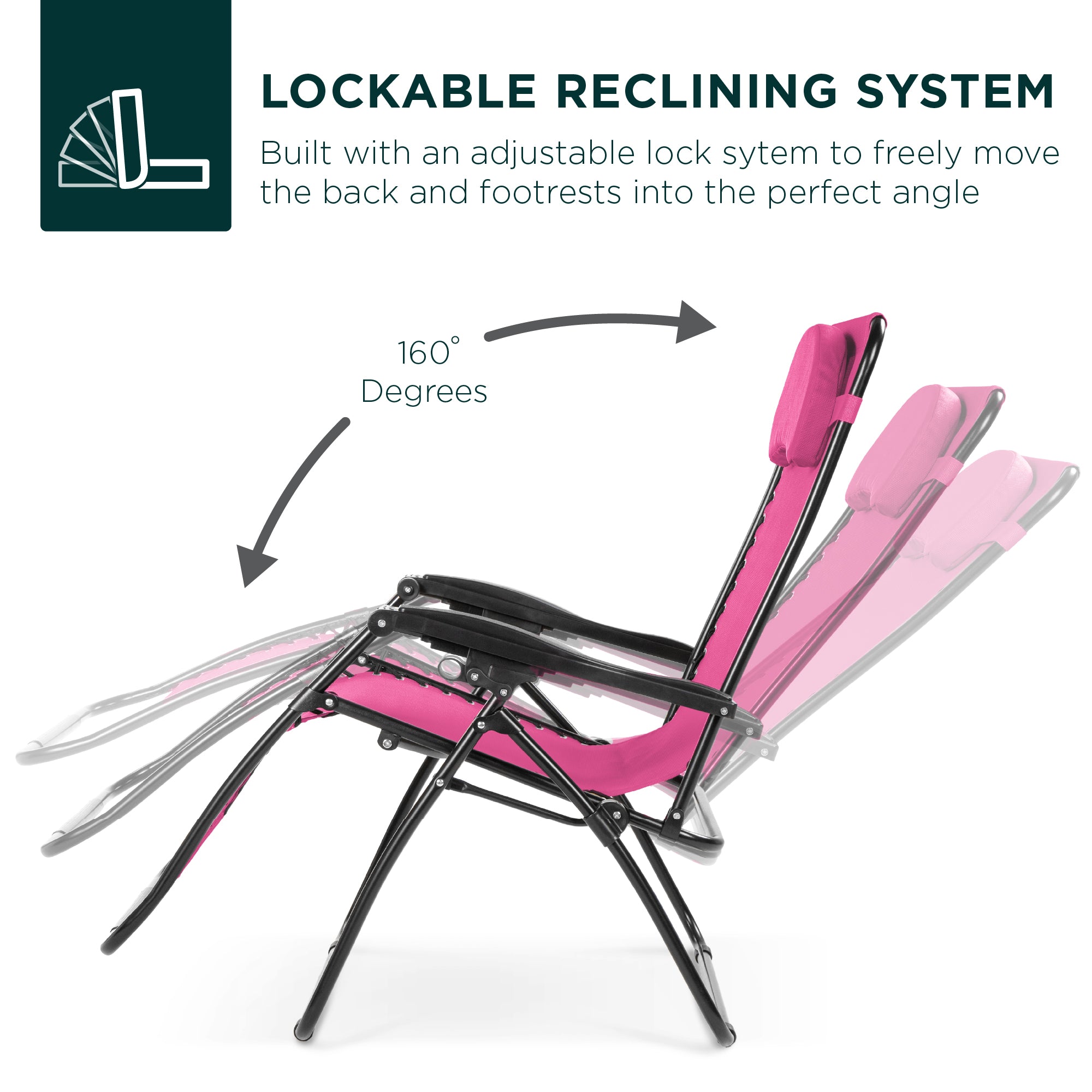 Oversized Zero-Gravity Recliner Lounger with Cup Holder and Plush Pillow