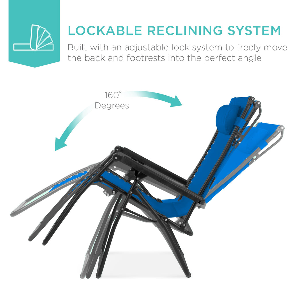 Foldable Zero-Gravity Patio Recliner with Canopy and Side Tray – The Ultimate Outdoor Lounge Chair