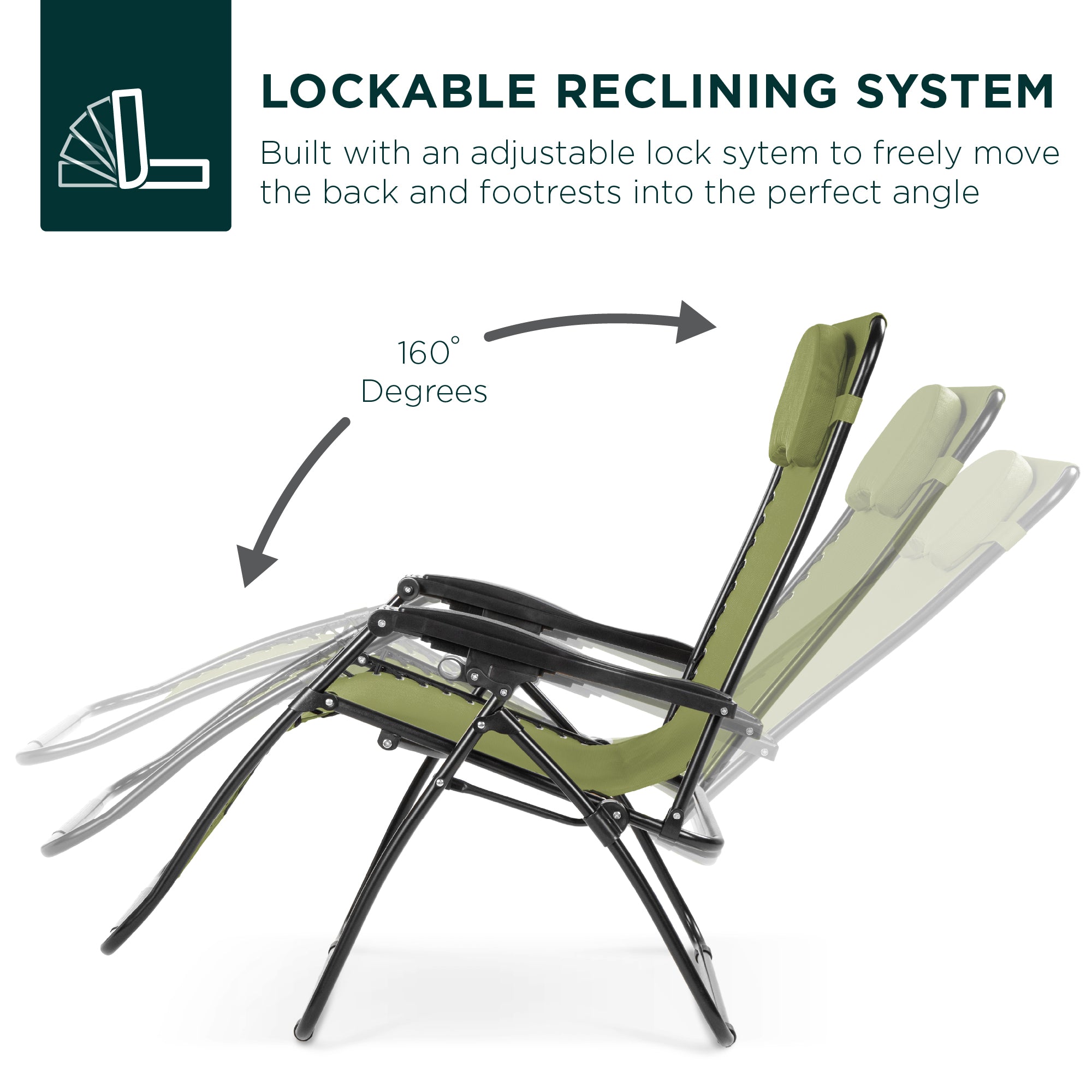 Oversized Zero-Gravity Recliner Lounger with Cup Holder and Plush Pillow